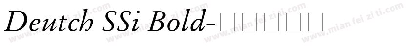 Deutch SSi Bold字体转换